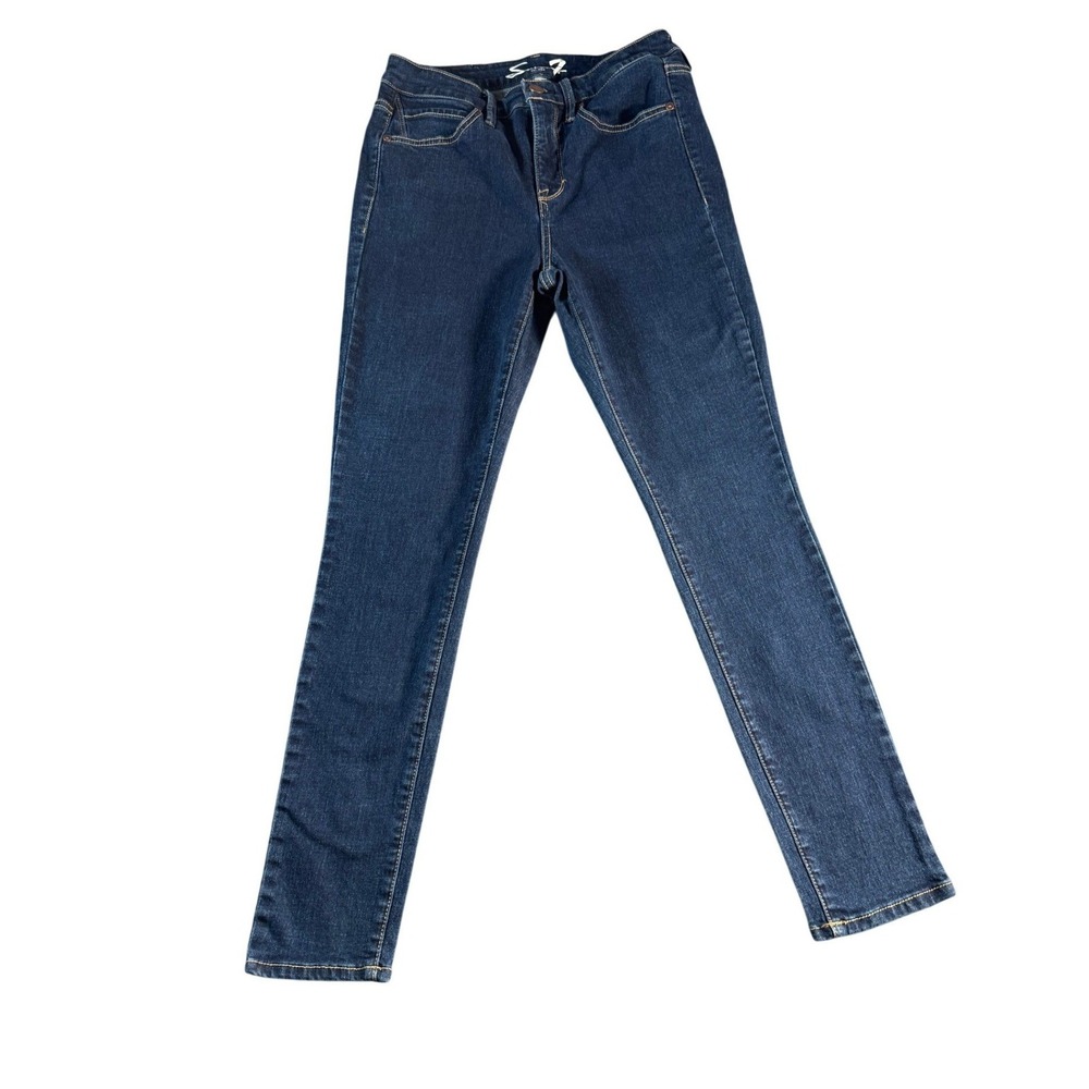 Seven7 Womens Skinny Jeans Dark Wash Indigo Stretch Denim Size 4